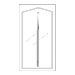 Ear Curette Econo™ 5-3/4 Inch Length Solid Round Handle Child / Medium Straight Ring Tip Case of 50 MK-1214685