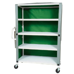 MARKET LEB Extra-Deep 4-Shelf Linen Cart with Mesh or Vinyl Cover EACH ML11832