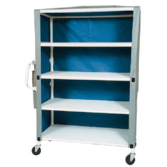 MARKET LEB Extra-Deep 4-Shelf Linen Cart with Mesh or Vinyl Cover EACH ML11832