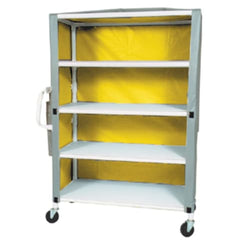 MARKET LEB Extra-Deep 4-Shelf Linen Cart with Mesh or Vinyl Cover EACH ML11832