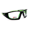 Prescription Safety Glasses SWRx Collection Titmus SW12 Side Shield Uncoated Clear Tint Black / Green Frame Over Ear 64.17.125 MK-1215917