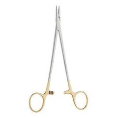 Needle Holder Vital™ DeBakey 10-3/8 Inch Length Straight Delicate Jaw with 3,600 Teeth per Square Inch Finger Ring Handle Each MK-1217234