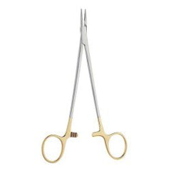 Cardiovascular Needle Holder Vital™ DeBakey 11-3/4 Inch Length Straight with 3,600 Teeth per Square Inch Finger Ring Handle Each MK-1217235