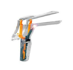 Vaginal Speculum HER-SPEC® Pederson NonSterile Office Grade Acrylic Small Double Blade Duckbill Disposable Built-In Light Source Box of 16 MK-1217255