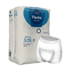 Absorbent Underwear Abena® Premium Pants Special S-M2 Pull On with Tear Away Seams Adult Small / Medium Unisex Disposable Heavy Absorbency INCONT ABENA PROT PREM SM2 SM/MED (20/PK 6PK/CS) MK-1218241