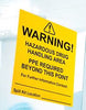 McKesson Pre-Printed Label Caution Label Yellow Warning! Hazardous Drug Handling Area PPE REQUIRED BEYOND THIS POINT Black Biohazard 8 X 10 Inch MK-1218528