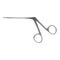 Alligator Forceps Miltex® Disposable Hartmann-Noyes 3-1/4 Inch Length Floor / Office Grade Pakistani Stainless Steel Sterile NonLocking Finger Ring Handle Straight Serrated Tips BOX OF 25 MK-1219102