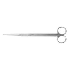 Dissecting Scissors Miltex® Disposable Mayo 9 Inch Length Floor / Office Grade Pakistani Stainless Steel Sterile Finger Ring Handle Curved, Beveled Blunt Tip / Blunt Tip BOX OF 25 MK-1219110