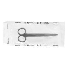 Operating Scissors Miltex® Disposable 5-1/2 Inch Length Floor / Office Grade Pakistani Stainless Steel Sterile Finger Ring Handle Straight Sharp Tip / Blunt Tip BOX OF 25 MK-1219111