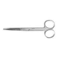 Operating Scissors Miltex® Disposable 5-1/2 Inch Length Floor / Office Grade Pakistani Stainless Steel Sterile Finger Ring Handle Straight Sharp Tip / Blunt Tip BOX OF 25 MK-1219111