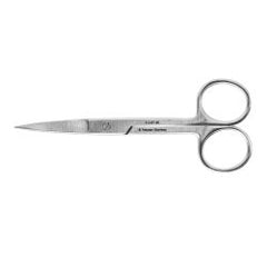 Operating Scissors Miltex® Disposable 4-1/2 Inch Length Floor / Office Grade Pakistani Stainless Steel Sterile Finger Ring Handle Straight Sharp Tip / Sharp Tip BOX OF 50 MK-1219115