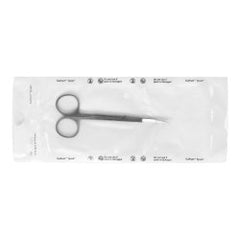 Iris Scissors Miltex® Disposable 4-1/2 Inch Length Floor / Office Grade Pakistani Stainless Steel Sterile Finger Ring Handle Curved Sharp Tip / Sharp Tip BOX OF 50 MK-1219119
