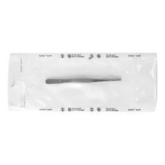 Tissue Forceps Miltex® Disposable Wilde 4-1/2 Inch Length Floor / Office Grade Pakistani Stainless Steel Sterile NonLocking Thumb Handle Straight 1 X 2 Teeth Box of 50 MK-1219131