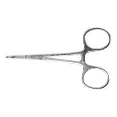 Mosquito Forceps Miltex® Disposable Hartmann 3-1/2 Inch Length Floor / Office Grade Pakistani Stainless Steel Sterile Locking Finger Ring Handle Curved Serrated Tips BOX OF 50 MK-1219134