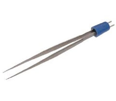 Bipolar Forceps Olsen® Semkin 5-1/2 Inch Length Stainless Steel Sterile NonLocking Thumb Handle Straight 1 mm Wide Tips BOX OF 10 MK-1221623