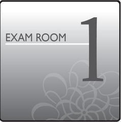 Door Sign Exam Room Clinton Industries Exam Room 1 SERIES STD GRY MK-1222260