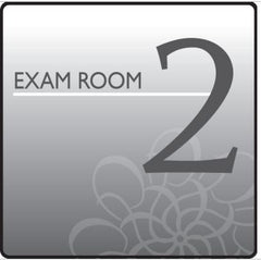 Door Sign (Standard) Exam Room Clinton Industries Exam Room 2  2SERIES STD GRY MK-1222261