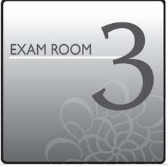 Door Sign (Standard) Exam Room Clinton Industries Exam Room 3 3SERIES STD GRY MK-1222262