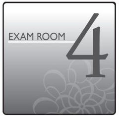 Door Sign (Standard) Exam Room Clinton Industries Exam Room 4 SERIES STD GRY MK-1222263