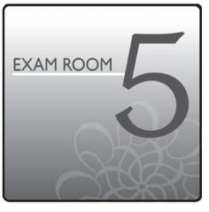 Door Sign Exam Room Clinton Industries Exam Room 5 SERIES STD GRY MK-1222264