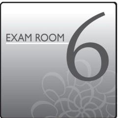 Door Sign (Standard) Exam Room Clinton Industries Exam Room 6 SERIES STD GRY MK-1222265