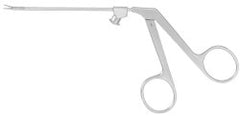 Alligator Forceps Aesculap® 3-1/4 Inch Length OR / Surgical Grade Stainless Steel NonSterile Locking Finger Ring Handle Straight Serrated Tips EACH MK-1222369