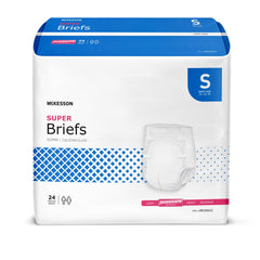 Incontinence Brief McKesson Adult Small Unisex Disposable Moderate Absorbency TAB CLOSURE SUPER SM 20-32" (24/BG 4BG/CS) MK-1222507
