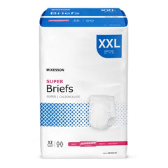 Incontinence Brief McKesson Adult 2X-Large Unisex Disposable Moderate Absorbency TAB CLOSURE SUPER 2XLG 63-70" (12/BG 4BG/CS) MK-1222509