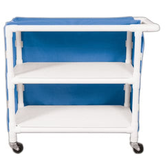 MARKET LEB Wide 2-Shelf Linen Cart with Mesh or Vinyl Cover EACH ML11313