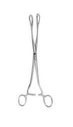Ovum Forceps Sklar® Saenger 10-1/2 Inch Length OR / Surgical Grade German Stainless Steel NonSterile Locking Finger Ring Handle Straight Serrated Oval Loop Tips EACH MK-1222885