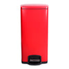Trash Can McKesson 52 Quart / 13 gal. Red Plastic Rectangular STEP-ON RECTGL PLAS RED 52QT MK-1223702