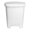 Trash Can McKesson 32 Quart / 8 gal. White Plastic Rectangular  STEP-ON RECTGL PLAS WHT 32QT MK-1223706