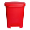 Trash Can McKesson 32 Quart / 8 gal. Red Plastic Rectangular STEP-ON RECTGL PLAS RED 32QT MK-1223709