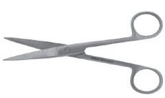 Operating Scissors BR Surgical 5-1/2 Inch Length OR / Surgical Grade German Stainless Steel NonSterile Left Handed Finger Ring Handle Straight Sharp Tip / Sharp Tip EACH MK-1223944