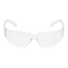 Safety Glasses Intruder® Wraparound Uncoated Clear Tint Polycarbonate Lens Clear Frame Over Ear One Size Fits Most MK-1226940