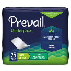 Disposable Underpad Prevail® 23 X 36 Inch Fluff Light Absorbency (25/PK 6PK/CS) MK-1227006