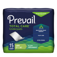 Disposable Underpad Prevail® Total Care™ 23 X 36 Inch Fluff Light Absorbency (15/PK 8PK/CS) MK-1227007