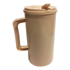 McKesson 32 oz. Plastic Insulated Drinking Mug White Reusable W/STRAW IVORY 32OZ (40/CS) MK-1227643