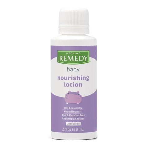 Baby Lotion Medline Remedy® 2 oz. Bottle Unscented Lotion CHG Compatible (96/CS) MK-1228327