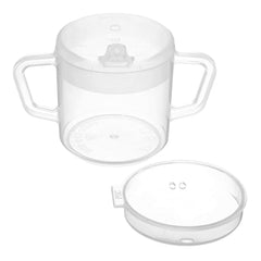 8 oz. Drinking Cup Clear Reusable TWO-HANDLED INDEPENDENCE W/LID (25/PK) MK-1228536