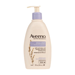 Hand and Body Moisturizer Aveeno® Stress Relief 12 oz. Pump Bottle Lavender Scent Lotion MK-1228777