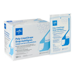 General Purpose Drape Medline Poly Lined Towel Drape 18 W X 26 L Inch Sterile STR FIELD T/P/T 18"X26"(50/BX 6BX/CS) MK-1228944