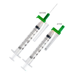 Safety Hypodermic Syringe with Needle EasyPoint® 3 mL 1 Inch 21 Gauge Retractable Safety Needle Regular Wall (50/BX 8BX/CS MK-1229242