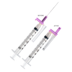 Safety Hypodermic Syringe with Needle EasyPoint® 3 mL 1-1/2 Inch 18 Gauge Retractable Safety Needle Regular Wall (50/BX 8BX MK-1229247