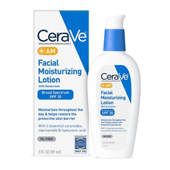 Facial Moisturizer with Sunscreen CeraVe® AM 3 oz. Pump Bottle Unscented Lotion MK-1229989