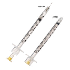 Safety Insulin Syringe with Needle VanishPoint® 0.5 mL 3/16 Inch 30 Gauge Retractable Needle Regular Wall (100/BX 8BX/CS) MK-1230184