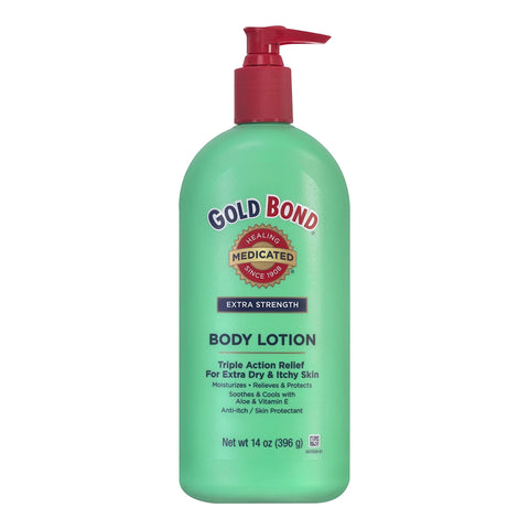 Hand and Body Moisturizer Gold Bond® Extra Strength Medicated 14 oz. Pump Bottle Scented Lotion MK-1230693