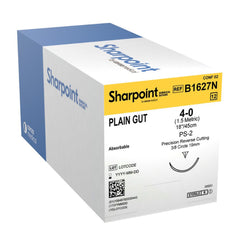 Absorbable Suture with Needle Surgical Specialties™ Plain Gut PS-2 3/8 Circle Precision Reverse Cutting Needle Size 4-0 Monofilament (12/BX) MK-1230928