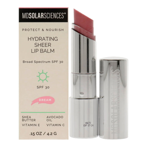 Tinted Lip Balm with Sunscreen MDSolarsciences™ Hydrating Sheer 0.15 oz. Balm Tube Unflavored  LIP SPF 30 HYDRATING SHEER DREAM 0.15OZ (6/PK 8PK/CS) MK-1230954