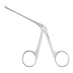 Alligator Forceps Centurion® 3-1/4 Inch Length Floor / Office Grade Stainless Steel Sterile NonLocking Finger Ring Handle Straight Micro, Serrated Tips CASE OF 20 MK-1230995